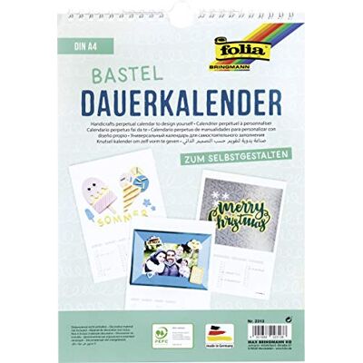 folia Dauerkalender mit Spiralbindg. zum Selbergestalten A4, weiss folia Dauerkalender mit Spiralbindg. zum Selbergestalten A4, weiss