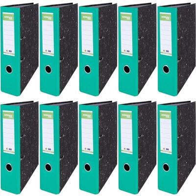 DONAU ECO Ordner Wolkenmarmor Basic/Economy / A4 8 cm Breit / 10er Pack 10 Stück/Aktenordner/Grün/Briefordner Büroordner Pappordner DONAU ECO Ordner Wolkenmarmor Basic/Economy / A4 8 cm Breit / 10er Pack 10 Stück/Aktenordner/Grün/Briefordner Büroordner Pappordner