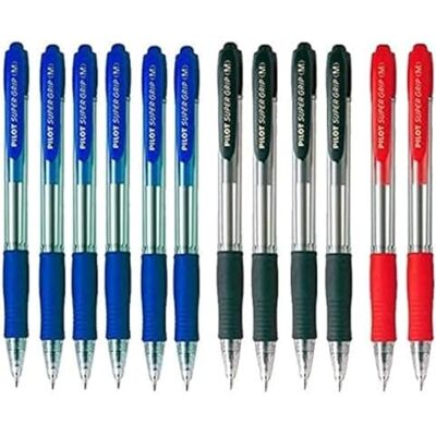 C.arge Kugelschreiber Pilot Supergrip 12er Pack (6 x blau, 4 x schwarz, 2 x rot) C.arge Kugelschreiber Pilot Supergrip 12er Pack (6 x blau, 4 x schwarz, 2 x rot)
