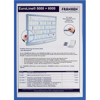 Franken Dokumentenhalter Frame It X-tra!Line, DIN A3, magnetisch, blau, ITSA3M 03 Franken Dokumentenhalter Frame It X-tra!Line, DIN A3, magnetisch, blau, ITSA3M 03