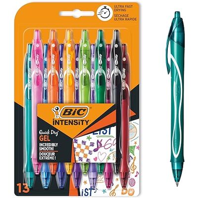 BIC Gel-ocity Quick Dry Gelschreiber, schnell trocknend Pack of 13 farblich sortiert BIC Gel-ocity Quick Dry Gelschreiber, schnell trocknend Pack of 13 farblich sortiert