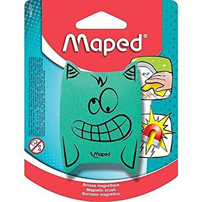 Maped Tafelzubehör – Tafelwischer – Stück – verspielte Designs – leichte Schaumstoffbürste – ergonomische Form – magnetisch – 2 Farben Maped Tafelzubehör – Tafelwischer – Stück – verspielte Designs – leichte Schaumstoffbürste – ergonomische Form – magnetisch – 2 Farben
