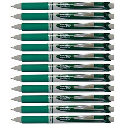 Pentel EnerGel Eco BL77E Gelschreiber mit Druckmechanik, grün (12 Stück) Pentel EnerGel Eco BL77E Gelschreiber mit Druckmechanik, grün (12 Stück)