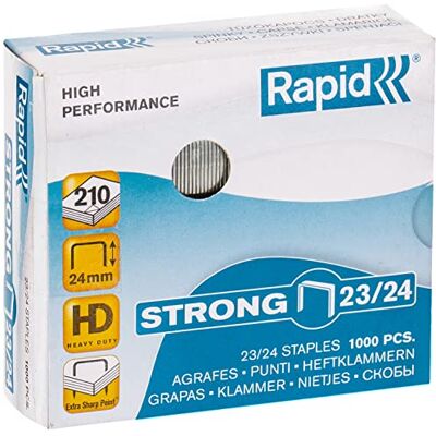 Rapid Heftklammern 23/24mm Strong, verzinkt, 1000 Stück Rapid Heftklammern 23/24mm Strong, verzinkt, 1000 Stück