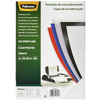 Fellowes 54770 Deckblatt aus Polypropylen in A4, transluzent Fellowes 54770 Deckblatt aus Polypropylen in A4, transluzent