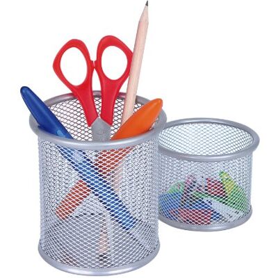 WEDO 65454 Stifteköcher Office (Drahtmetall) 2 Stück, silber WEDO 65454 Stifteköcher Office (Drahtmetall) 2 Stück, silber