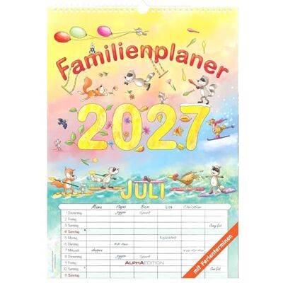 Alpha Familienplaner Cartoon 2027: Familienplaner Cartoon 2027 Familienkalender A3 (29,7x42 cm) mit 6 Spalten, Ferienübersicht, deutschem Kalendarium & ... ideal für Familienorganisation Alpha Familienplaner Cartoon 2027: Familienplaner Cartoon 2027 Familienkalender A3 (29,7x42 cm) mit 6 Spalten, Ferienübersicht, deutschem Kalendarium & ... ideal für Familienorganisation
