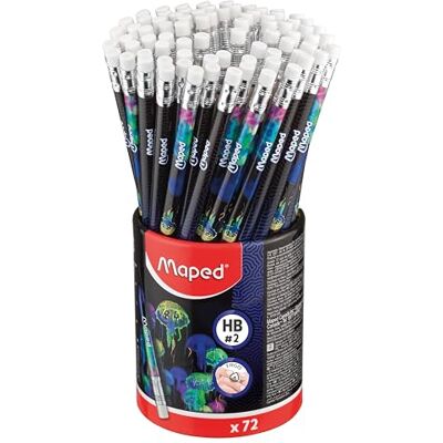Maped 72x ergonomische Drei-Kant-Bleistifte DEEPSEA PARADISE mit Radiergummi HB mittel Maped 72x ergonomische Drei-Kant-Bleistifte DEEPSEA PARADISE mit Radiergummi HB mittel