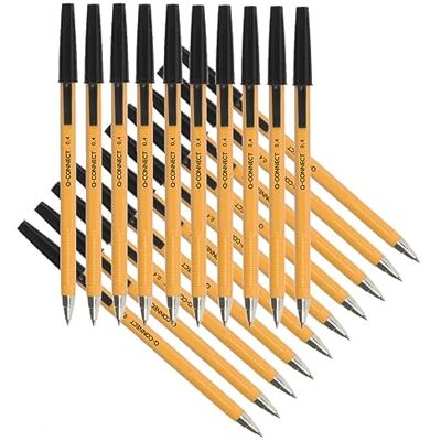 Q-Connect Q Connect Kugelschreiber, feine Spitze, Schwarz 20 Stück Wolframkarbidspitze, belüftete Kappe und bis zu 2.000 m Schreibdauer pro Stift Q-Connect Q Connect Kugelschreiber, feine Spitze, Schwarz 20 Stück Wolframkarbidspitze, belüftete Kappe und bis zu 2.000 m Schreibdauer pro Stift