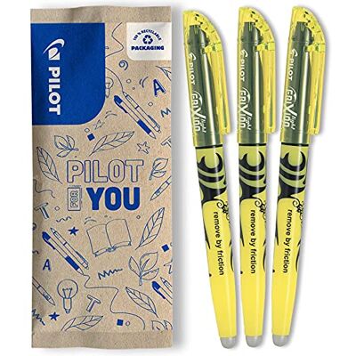PILOT FriXion Light, Radierbarer Textmarker, (Neongelb), 1 stück (3er Pack) PILOT FriXion Light, Radierbarer Textmarker, (Neongelb), 1 stück (3er Pack)