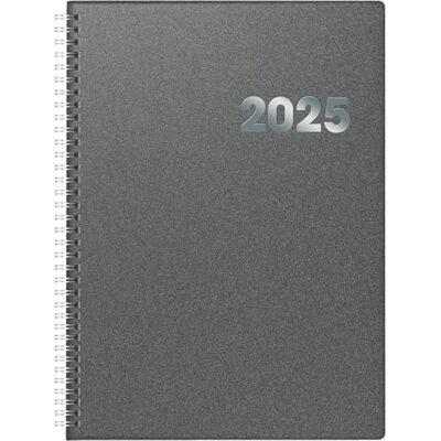 BRUNNEN Buchkalender Modell 789 (2025), 1 Seite = 1 Tag, A4, 384 Seiten, Kunststoff-Einband Reflection, grau BRUNNEN Buchkalender Modell 789 (2025), 1 Seite = 1 Tag, A4, 384 Seiten, Kunststoff-Einband Reflection, grau
