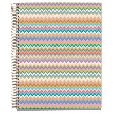 Miquelrius Notebook A5 (148 x 210 mm), gepunktet gepunktet, 120 Blatt 70 g/m², Kartoneinband, 4 farbige Streifen, Kupferspirale, Kollektion Feeling Mallorca, Zickzack Miquelrius Notebook A5 (148 x 210 mm), gepunktet gepunktet, 120 Blatt 70 g/m², Kartoneinband, 4 farbige Streifen, Kupferspirale, Kollektion Feeling Mallorca, Zickzack