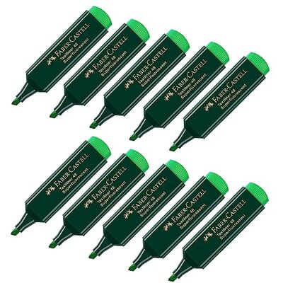 Faber-Castell Textmarker Textliner 48, Neon Grün, 10 Stück Nachfüllbare Textmarker mit hoher Leuchtkraft für Schule, Studium und Büro Faber-Castell Textmarker Textliner 48, Neon Grün, 10 Stück Nachfüllbare Textmarker mit hoher Leuchtkraft für Schule, Studium und Büro