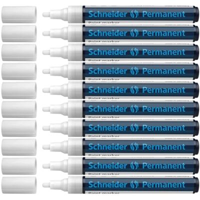 Schneider Maxx 270 Permanentmarker (Rundspitze, Spitze austauschbar, 1 3 mm) 10er Packung weiß Schneider Maxx 270 Permanentmarker (Rundspitze, Spitze austauschbar, 1 3 mm) 10er Packung weiß