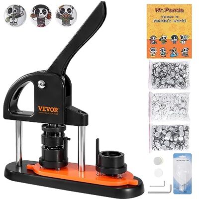 VEVOR Buttonmaschine Knopfmachermaschine 25mm 500 Stk. Badge Punch Press, Buttonpresse, DIY Badge Press Machine Button Badge Maker für Personalisiertes Abzeichen inkl. Zauberbuch VEVOR Buttonmaschine Knopfmachermaschine 25mm 500 Stk. Badge Punch Press, Buttonpresse, DIY Badge Press Machine Button Badge Maker für Personalisiertes Abzeichen inkl. Zauberbuch