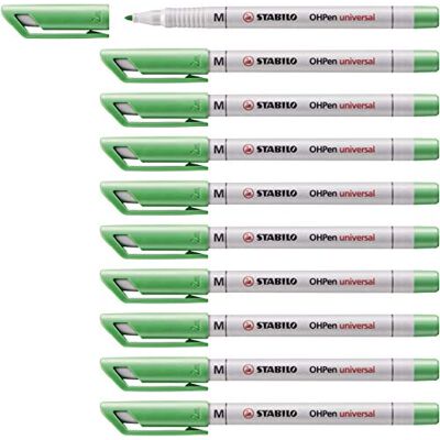 STABILO Folienstift OHPen universal wasserlöslich medium 10er Pack grün STABILO Folienstift OHPen universal wasserlöslich medium 10er Pack grün