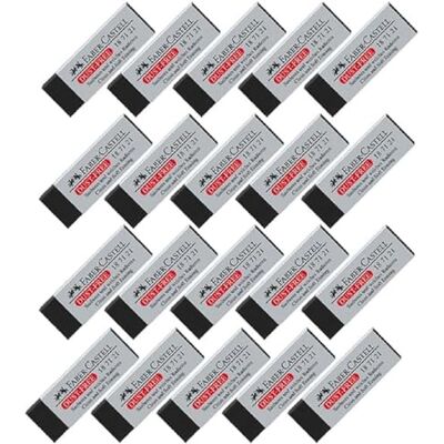 Faber-Castell 205052 Radiergummi Dust-Free, Kunststoff, schwarz, 20 Stück Faber-Castell 205052 Radiergummi Dust-Free, Kunststoff, schwarz, 20 Stück