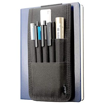 diodrio Stifthalter, Stifthalter, Stifthülle für Hardcover Journals, Notizbücher, Bücher, Ordner, Halten Sie Multi-Stifte Bleistifte Lineale Langlebige Stoffe, abnehmbar, Gummiband Schwarz diodrio Stifthalter, Stifthalter, Stifthülle für Hardcover Journals, Notizbücher, Bücher, Ordner, Halten Sie Multi-Stifte Bleistifte Lineale Langlebige Stoffe, abnehmbar, Gummiband Schwarz