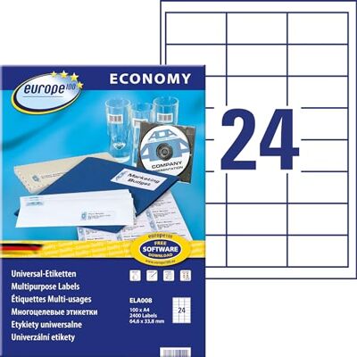 Europe 100 ELA008 Universelle Etiketten - Labels Europe 100 ELA008 Universelle Etiketten - Labels