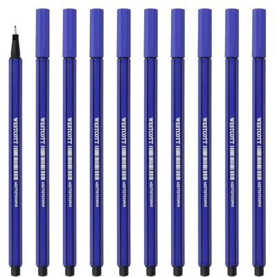 Westcott STORYLINER Fineliner blau 10 Stück Premium Fineliner mit 0,4mm Strichstärke Präzise Strichführung, metalleingefasste Spitze, schnelltrocknende Tinte auf Wasserbasis E-737777 00 Westcott STORYLINER Fineliner blau 10 Stück Premium Fineliner mit 0,4mm Strichstärke Präzise Strichführung, metalleingefasste Spitze, schnelltrocknende Tinte auf Wasserbasis E-737777 00