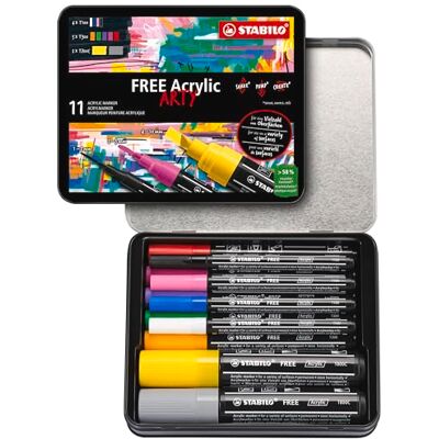 STABILO Acrylmarker FREE Acrylic 11er Pack Starter Kit neu STABILO Acrylmarker FREE Acrylic 11er Pack Starter Kit neu