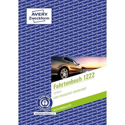 Avery 1222 Recycling Fahrtenbuch PKW (Finanzamt anerkannt, DIN A5 210x148mm, 64 Seiten 682 Fahrten, Deutschland & Österreich, Abgrenzung privater/geschäftlicher Fahrten) Softcover Avery 1222 Recycling Fahrtenbuch PKW (Finanzamt anerkannt, DIN A5 210x148mm, 64 Seiten 682 Fahrten, Deutschland & Österreich, Abgrenzung privater/geschäftlicher Fahrten) Softcover