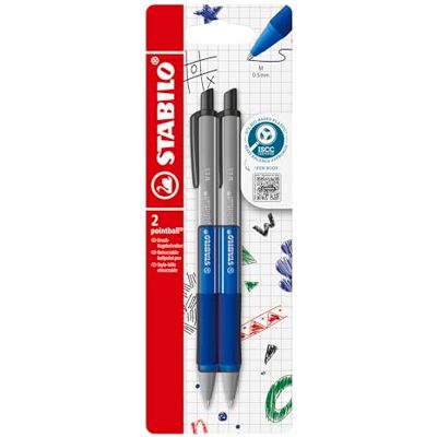 STABILO Druck-Kugelschreiber pointball colorful 2er Pack ultramarinblau STABILO Druck-Kugelschreiber pointball colorful 2er Pack ultramarinblau