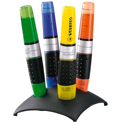 STABILO Textmarker LUMINATOR 4er Tischset gelb, grün, royalblau, orange STABILO Textmarker LUMINATOR 4er Tischset gelb, grün, royalblau, orange