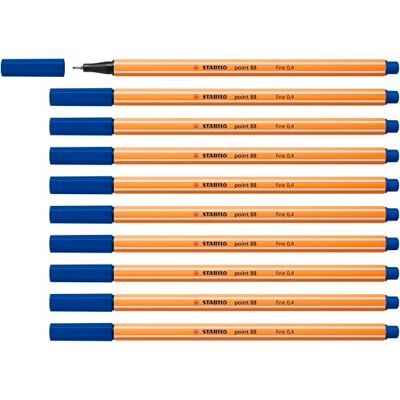 STABILO Fineliner point 88-10er Pack mittelblau STABILO Fineliner point 88-10er Pack mittelblau