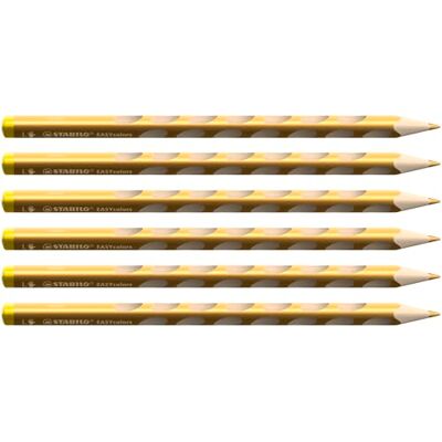 STABILO Ergonomischer Buntstift für Linkshänder EASYcolors 6er Pack gold STABILO Ergonomischer Buntstift für Linkshänder EASYcolors 6er Pack gold