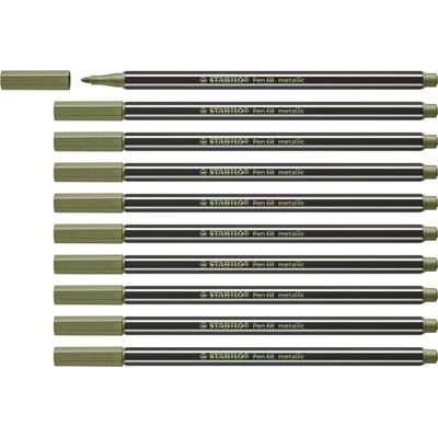 STABILO Premium Metallic-Filzstift Pen 68 metallic 10er Pack hellgrün STABILO Premium Metallic-Filzstift Pen 68 metallic 10er Pack hellgrün