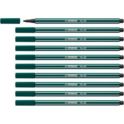 STABILO Premium-Filzstift Pen 68-10er Pack blaugrün STABILO Premium-Filzstift Pen 68-10er Pack blaugrün