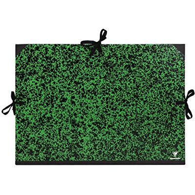 Clairefontaine 32200C Zeichenmappe Annonay, mit Bändern, ohne Innenklappen, Rücken 30 mm, DIN A2+, Innenmaße: 42 x 59,4 cm, Außenmaße: 47 x 62 cm grün marmoriert 1 Stück, Updated Clairefontaine 32200C Zeichenmappe Annonay, mit Bändern, ohne Innenklappen, Rücken 30 mm, DIN A2+, Innenmaße: 42 x 59,4 cm, Außenmaße: 47 x 62 cm grün marmoriert 1 Stück, Updated