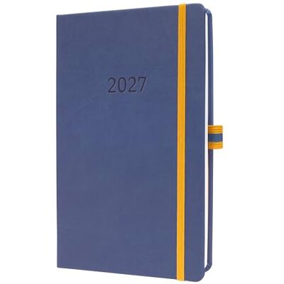 Sigel L2706 Wochenkalender 2027 A5, vertikale Wochenansicht, Hardcover, blau/gelb, deutsch-sprachiges Kalendarium, 176 Seiten, FSC-zertifiziert, Kalenderbuch Terminplaner Linescape Sigel L2706 Wochenkalender 2027 A5, vertikale Wochenansicht, Hardcover, blau/gelb, deutsch-sprachiges Kalendarium, 176 Seiten, FSC-zertifiziert, Kalenderbuch Terminplaner Linescape