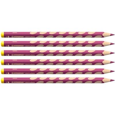 STABILO Ergonomischer Buntstift für Linkshänder EASYcolors 6er Pack rotviolett STABILO Ergonomischer Buntstift für Linkshänder EASYcolors 6er Pack rotviolett