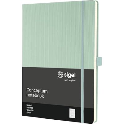 Sigel Conceptum Premium Notizbuch A4 kariert grün Hardcover 194 Seiten CO680, 194 nummerierte Seiten, Inhaltsverzeichnis, Falttasche, Stiftschlaufe und Gummibandverschluss Sigel Conceptum Premium Notizbuch A4 kariert grün Hardcover 194 Seiten CO680, 194 nummerierte Seiten, Inhaltsverzeichnis, Falttasche, Stiftschlaufe und Gummibandverschluss