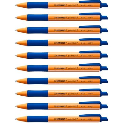 STABILO Pointball Blaue Kugelschreiber - Umweltfreundlich, 0,5mm, Retraktierbar STABILO Pointball Blaue Kugelschreiber - Umweltfreundlich, 0,5mm, Retraktierbar