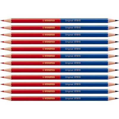 STABILO Premium-Buntstift Original 12er Pack zweifarbig, rot & blau STABILO Premium-Buntstift Original 12er Pack zweifarbig, rot & blau