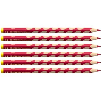 STABILO Ergonomischer Buntstift für Linkshänder EASYcolors 6er Pack kirschrot STABILO Ergonomischer Buntstift für Linkshänder EASYcolors 6er Pack kirschrot