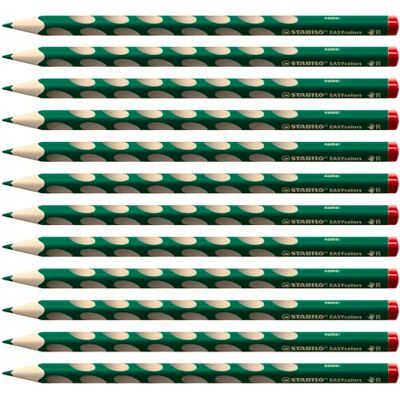 STABILO Ergonomischer Buntstift für Rechtshänder EASYcolors 12er Pack grün STABILO Ergonomischer Buntstift für Rechtshänder EASYcolors 12er Pack grün