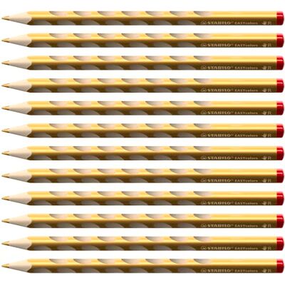 STABILO Ergonomischer Buntstift für Rechtshänder EASYcolors 12er Pack gold STABILO Ergonomischer Buntstift für Rechtshänder EASYcolors 12er Pack gold