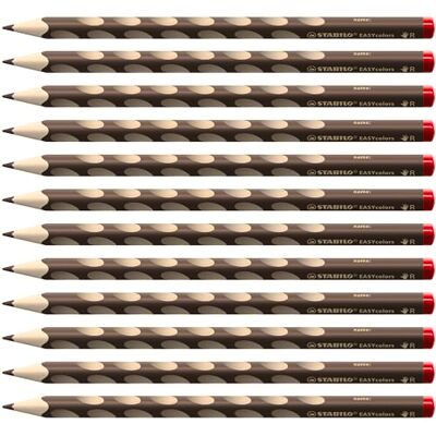STABILO Ergonomischer Buntstift für Rechtshänder EASYcolors 12er Pack dunkel braun STABILO Ergonomischer Buntstift für Rechtshänder EASYcolors 12er Pack dunkel braun