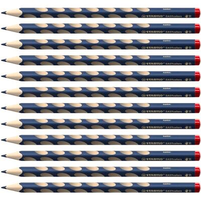 STABILO Ergonomischer Buntstift für Rechtshänder EASYcolors 12er Pack dunkelblau STABILO Ergonomischer Buntstift für Rechtshänder EASYcolors 12er Pack dunkelblau