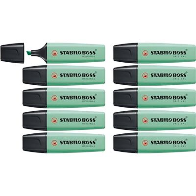 STABILO Textmarker BOSS ORIGINAL Pastel 10er Pack Hauch von Minzgrün STABILO Textmarker BOSS ORIGINAL Pastel 10er Pack Hauch von Minzgrün