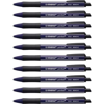 STABILO Druck-Kugelschreiber pointball NatureCOLORS Wildflower 10er Pack preußischblau Schreibfarbe blau STABILO Druck-Kugelschreiber pointball NatureCOLORS Wildflower 10er Pack preußischblau Schreibfarbe blau