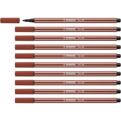 STABILO Premium-Filzstift Pen 68-10er Pack siena STABILO Premium-Filzstift Pen 68-10er Pack siena