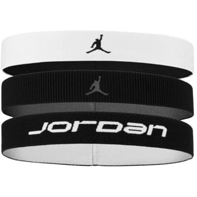 NIKE Herren Jordan Elastic Sport Wide Headbands 3er Pack – Breite Sport Stirnbänder für Training, Fitness & Basketball, Black/White/Black, One Size NIKE Herren Jordan Elastic Sport Wide Headbands 3er Pack – Breite Sport Stirnbänder für Training, Fitness & Basketball, Black/White/Black, One Size
