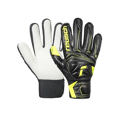 Reusch Torwarthandschuhe Kinder Jugendliche Fingerschutz & robuster Grip für Training & Spiel Kunstrasen, Naturrasen & Hartplatz Größe 4-8 Attrakt Starter Solid Finger Support Junior Reusch Torwarthandschuhe Kinder Jugendliche Fingerschutz & robuster Grip für Training & Spiel Kunstrasen, Naturrasen & Hartplatz Größe 4-8 Attrakt Starter Solid Finger Support Junior