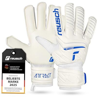 Reusch Torwarthandschuhe Erwachsene robuster Grip & stabile Passform starke Ballkontrolle, für Training & Spiel, geeignet für Kunstrasen, Naturrasen & Hartplatz, Größe 7,5-11, Attrakt Solid Reusch Torwarthandschuhe Erwachsene robuster Grip & stabile Passform starke Ballkontrolle, für Training & Spiel, geeignet für Kunstrasen, Naturrasen & Hartplatz, Größe 7,5-11, Attrakt Solid