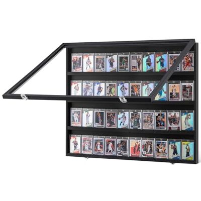 VEVOR Vitrine für Sportkarten in 36 verschiedenen Ausführungen, 77,5x61,7x5,5cm Präsentationsrahmen mit 98% UV-Schutz PC-Glas abschließbarer Wandschrank für Fußball Basketball Hockey Sammelkarten VEVOR Vitrine für Sportkarten in 36 verschiedenen Ausführungen, 77,5x61,7x5,5cm Präsentationsrahmen mit 98% UV-Schutz PC-Glas abschließbarer Wandschrank für Fußball Basketball Hockey Sammelkarten